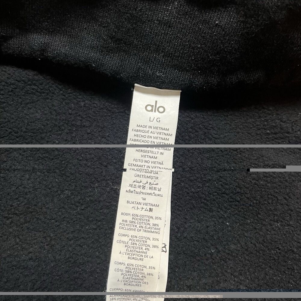 Alo Black Quarter Zip Accolade Pullover Mens Size Large Black - Picture 5 of 6